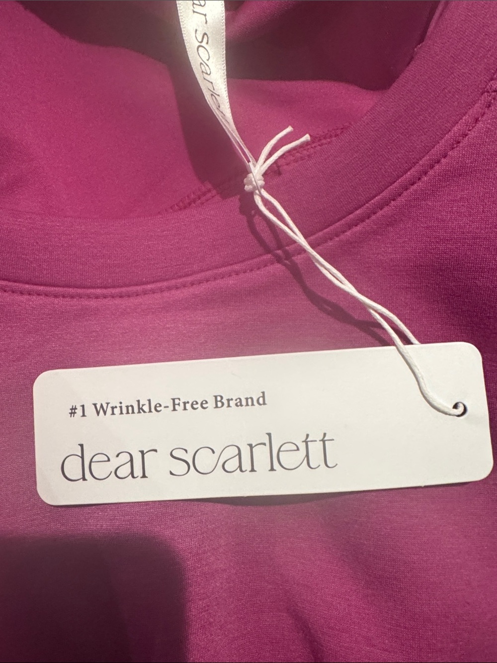 NWT Dear Scarlett Plus Size Long Sleeve Tunic Dress in Magenta - Picture 4 of 6